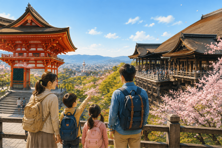 Kiyomizudera con niños